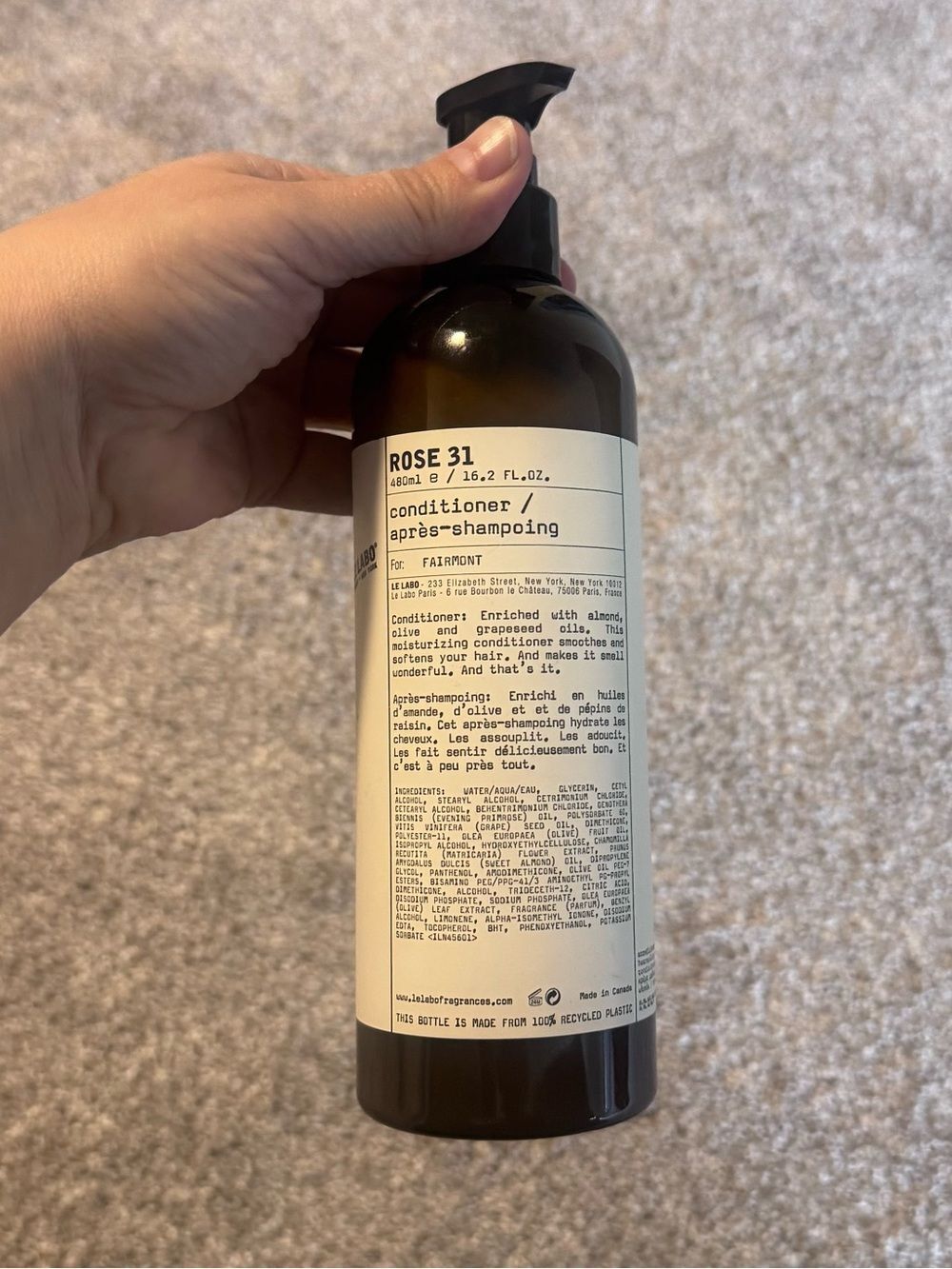 New Le Labo Rose 31 Conditioner - 16.231 oz - 480 ml